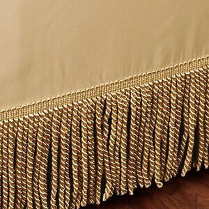 Touch of Class Opulence Fringed Tailored Bedskirt King 19 inch drop